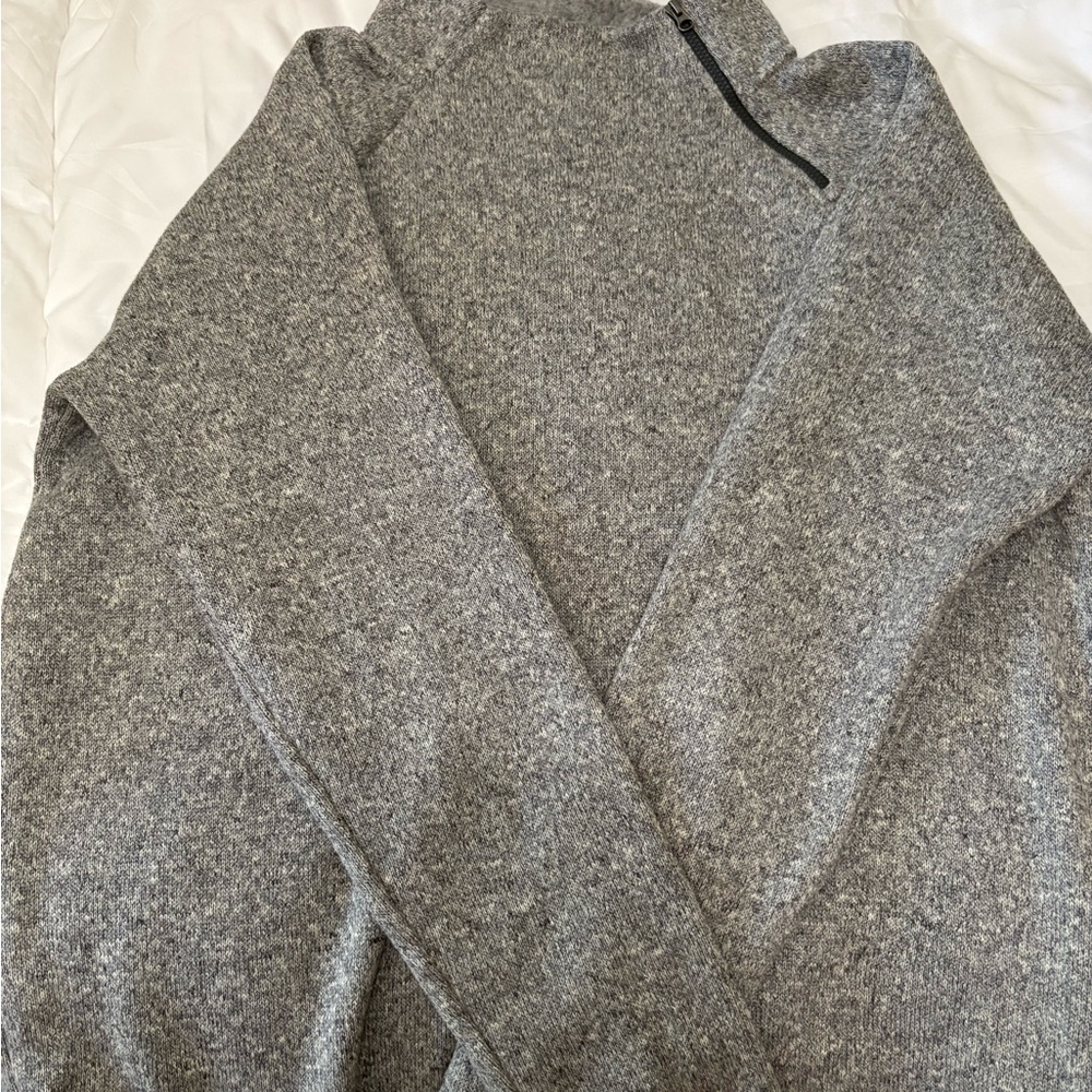 Eddie Bauer Gray Zip Up Sweater